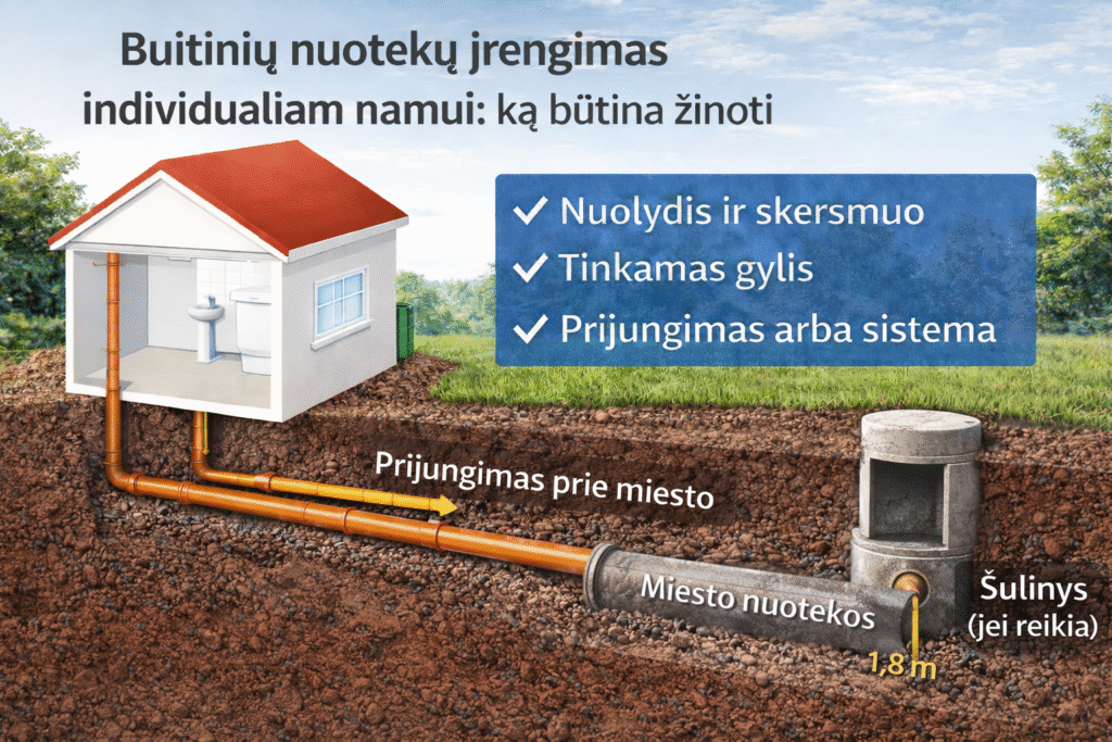 Buitinių nuotekų įrengimas individualiam namui: ką būtina žinoti