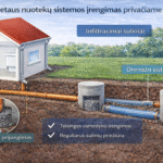 Lauko lietaus nuotekų sistemos įrengimas privačiame sklype