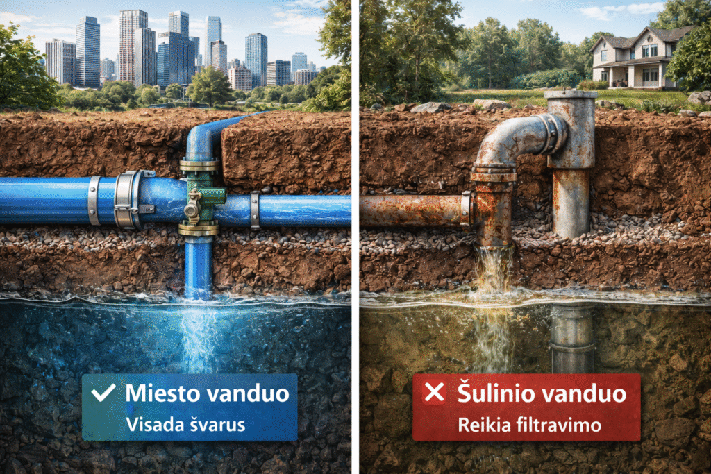 Kada verta jungtis prie miesto vandentiekio, o kada – rinktis gręžinį?