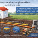 Nuotekų vamzdynų įrengimas sklype: nuolydžiai ir gyliai