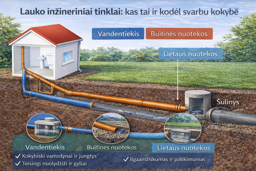 Lauko inžineriniai tinklai: kas tai ir kodėl svarbu kokybė